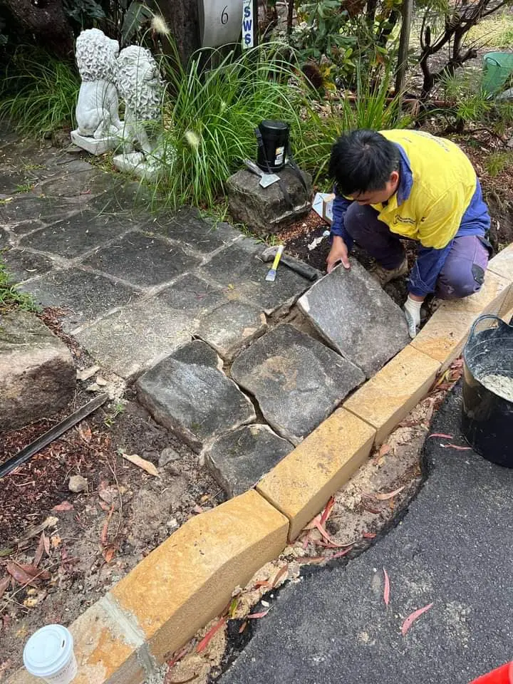 Sandstone kerb and streetscape project 29